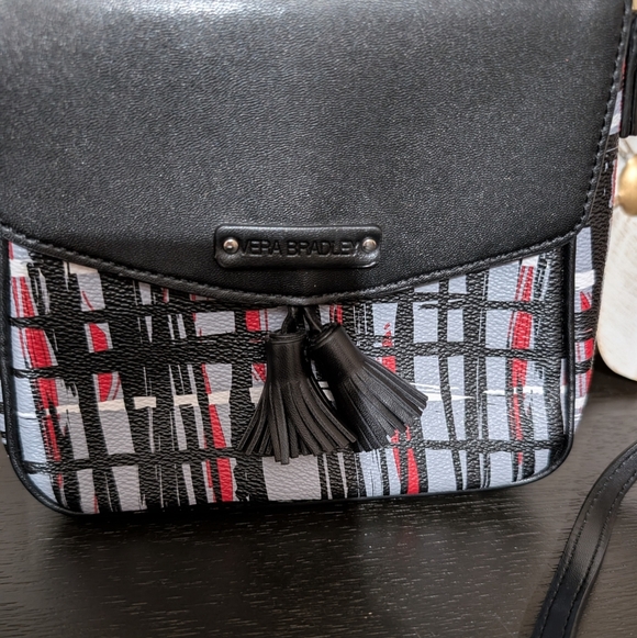 Vera Bradley Small Black and Red Crossbody Bag - Picture 2 of 2